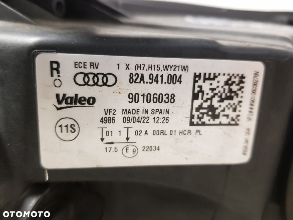 AUDI A1 II 82A 19-23 LAMPA PRAWA PRZEDNIA PRZÓD ZWYKŁA REFLEKTOR EUROPA 82A941004 IDEALNA - 7
