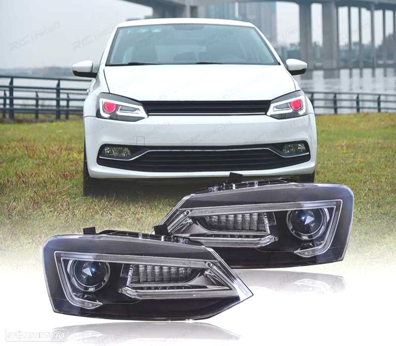 FARÓIS VOLKSWAGEN VW POLO 6R 09-17 LED LIGHT BAR DEVIL EYE - 2