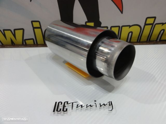 Ponteiras De Escape Redonda 88mm X 195MM 100% Inox - 7