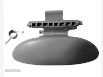 Punho cinzento do porta luvas Citroen C2 C3 Berlingo Peugeot Partner 206 Expert Fiat Scudo - 1