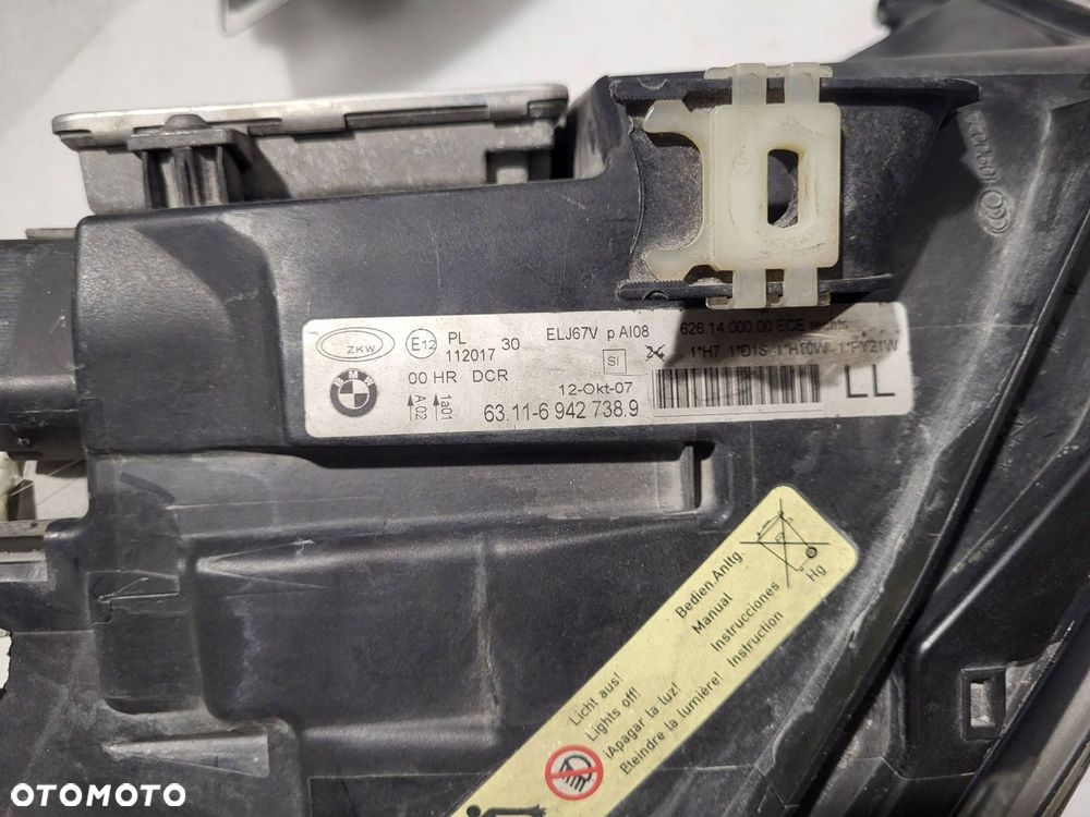 bmw 3 e90 xenon nie skrętny komplet lamp przednich 69427379/ 69427389 - 6