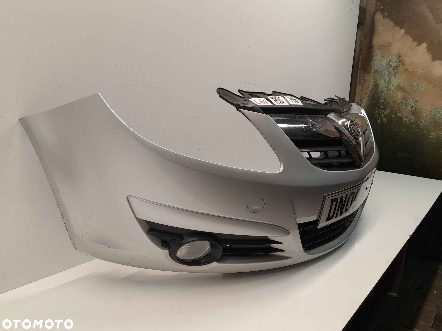 } ZDERZAK PRZÓD PRZEDNI OPEL CORSA D Z157 Z176 SREBRNY HALOGENY - 3