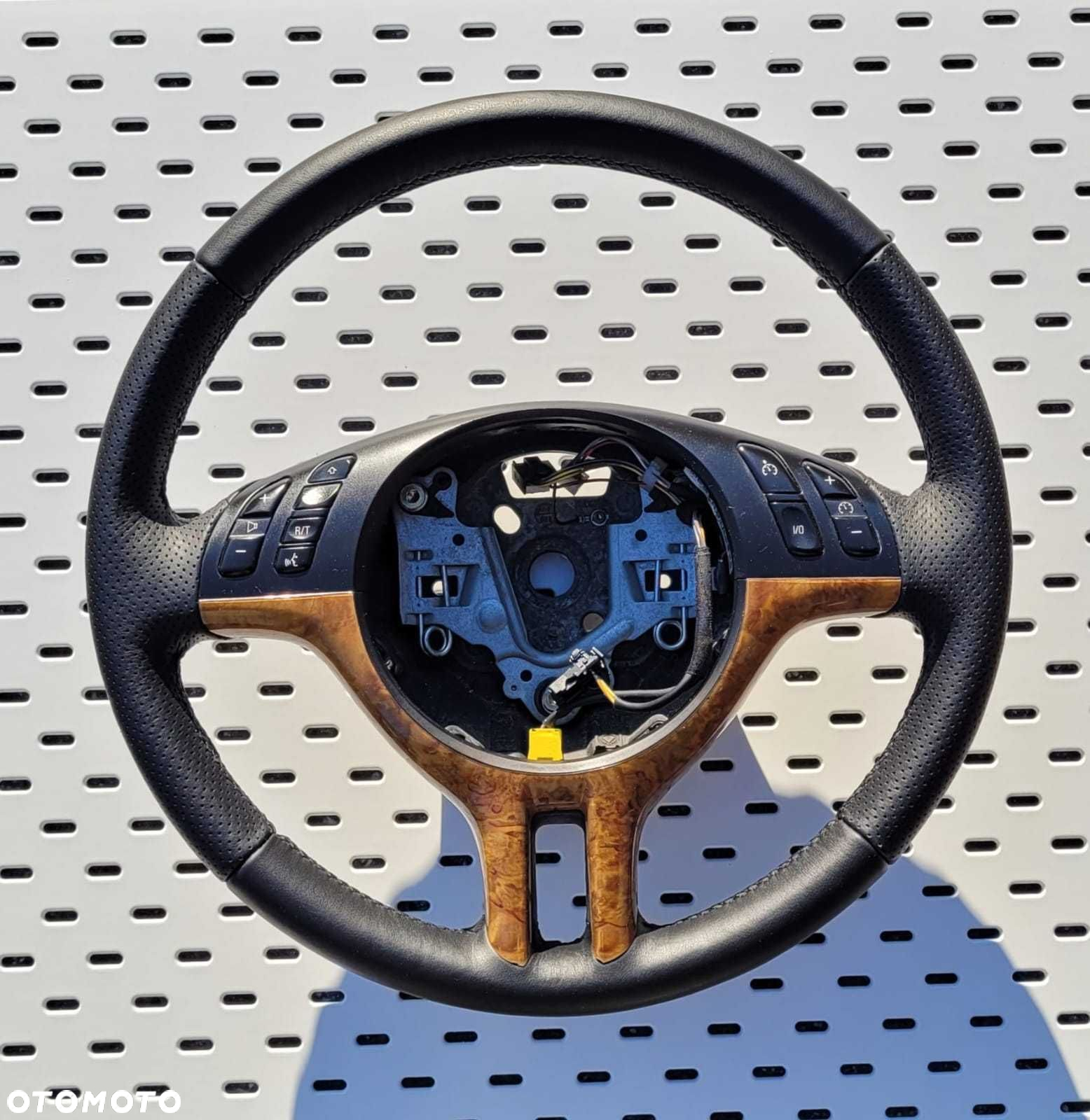 Kierownica multifunkcyjna drewno BMW E38 E39 E46 kompletna - 7