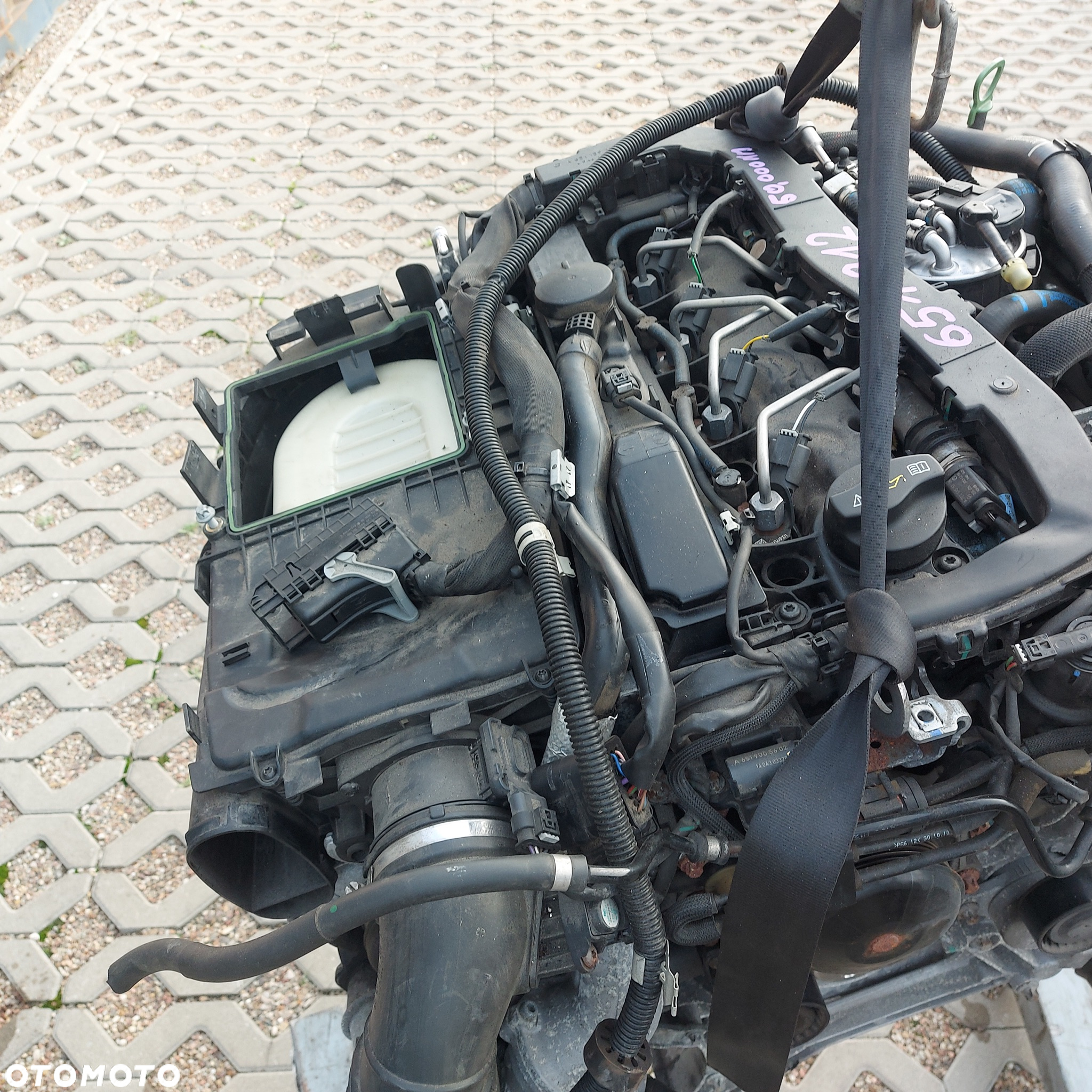 SILNIK DIESEL 2.2 CDI 220 4MATIC 651912 MERCEDES C W204 GLK X204 ORYGINAL DEMONTAZ 651 912 - 6