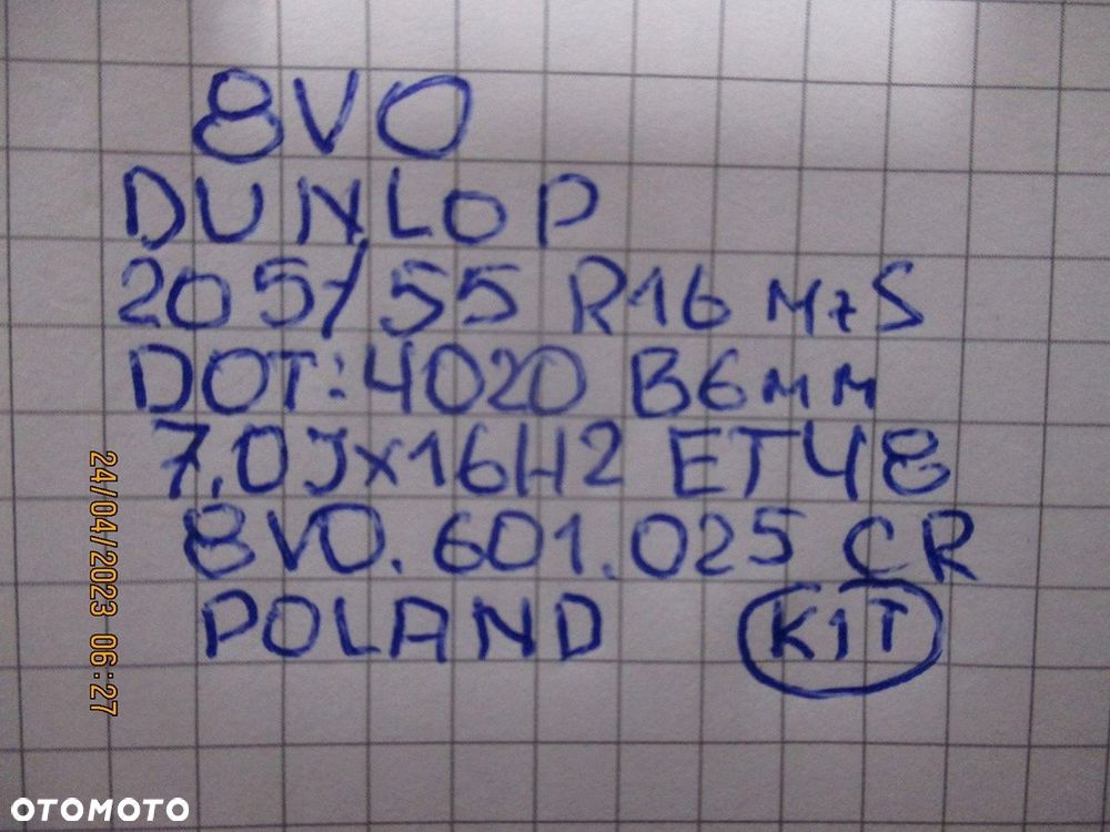 Koła felgi opony Audi A3 8V0 R16 MS 6MM - 12