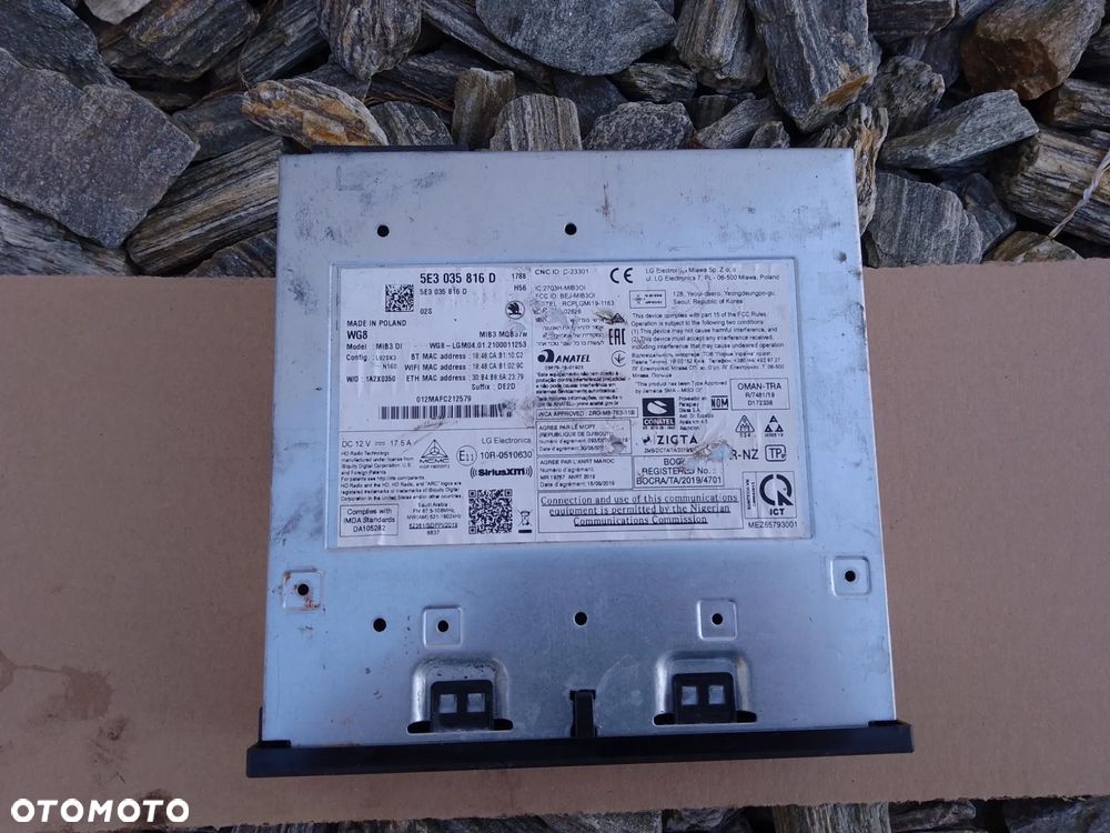 CZYTNIK MULTIMEDIA MIB3 OCTAVIA IV 5E3035816  5E3035816D - 3