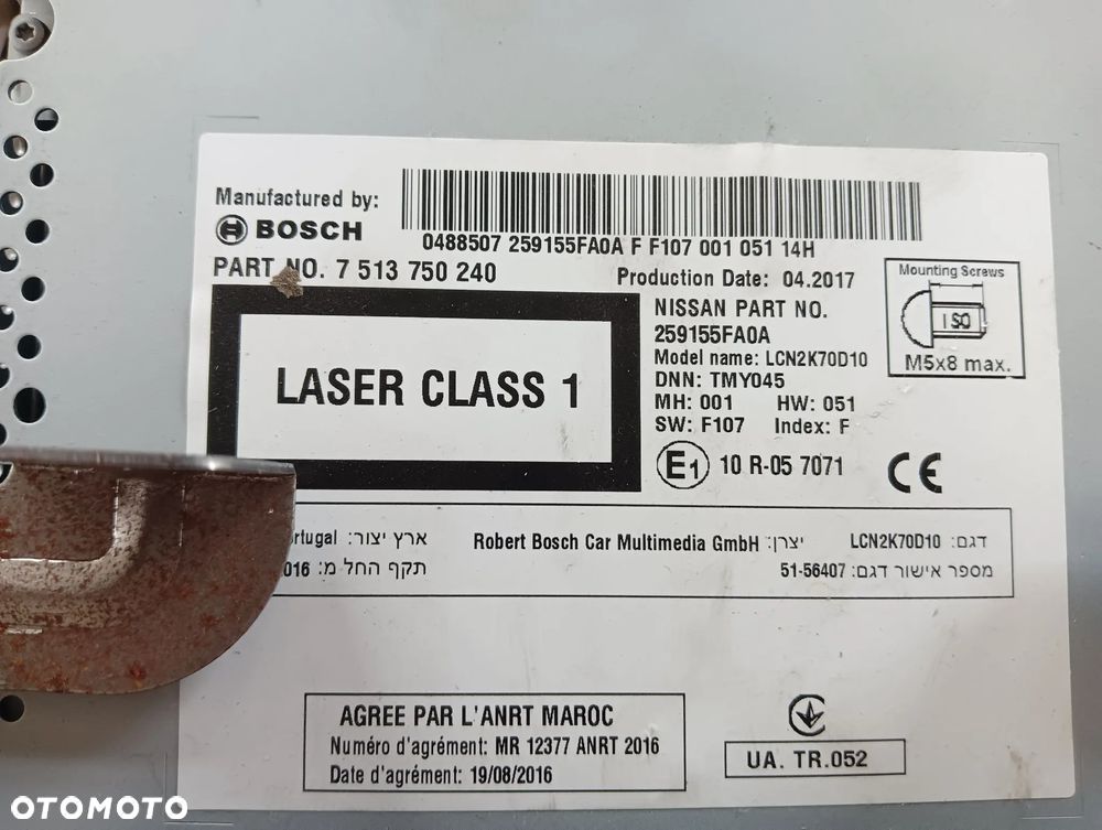 Nissan Micra K14 radio nawigacja 259155FA0A - 3