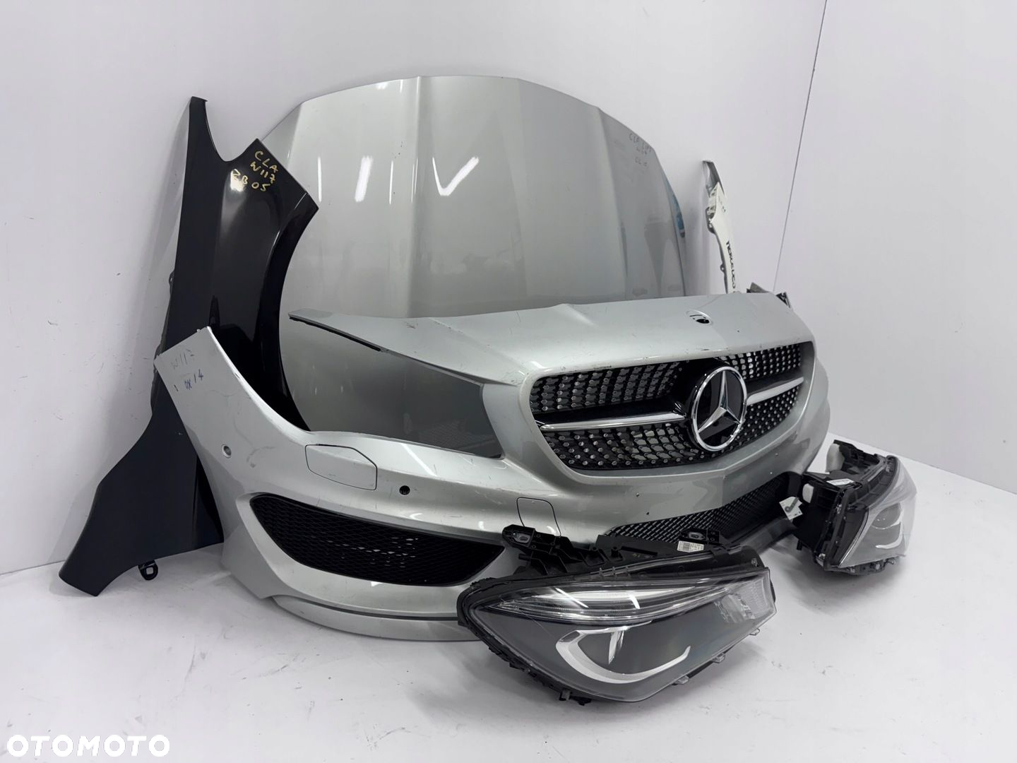 PRZÓD DO MERCEDES CLA C117 W117 A117 MASKA BŁOTNIKI ZDERZAK AMG LAMPY - 2