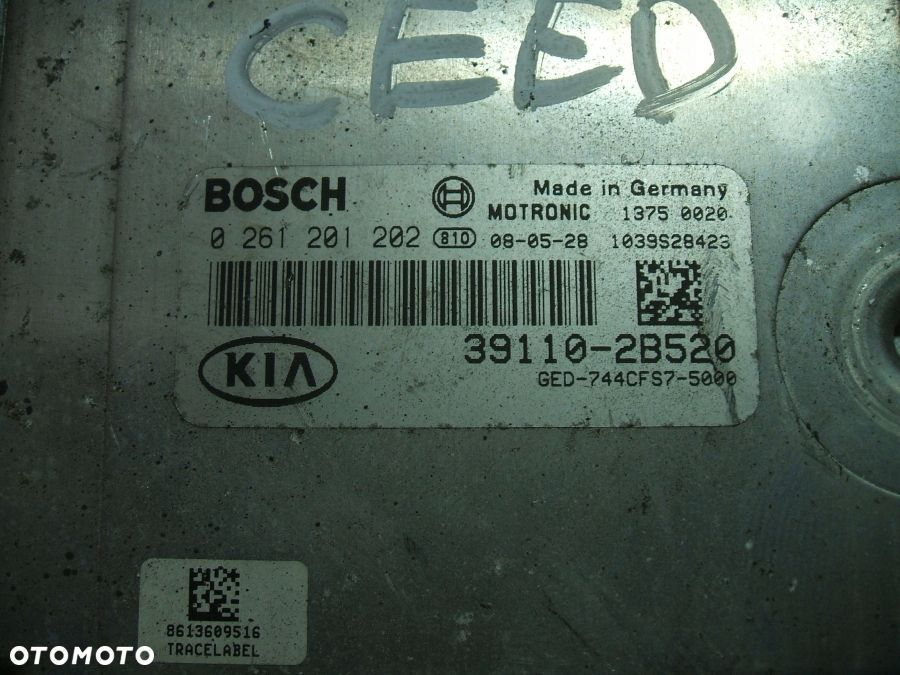 KIA CEED HYUNDAI I30 STEROWNIK KOMPUTER silnika 1.4 1.6 39110-2B520 - 3