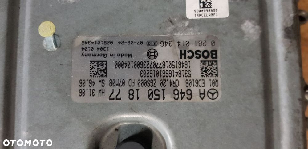 MERCEDES W906 2.2 CDI STEROWNIK SILNIKA A6461501877 - 2