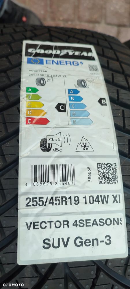 Opony Całoroczne Goodyear Vector 4Seasons 255/45/19 104W XL 2025r Dot 34/25 Starogard Gdański - Wysyłka !!! Nówka - 5