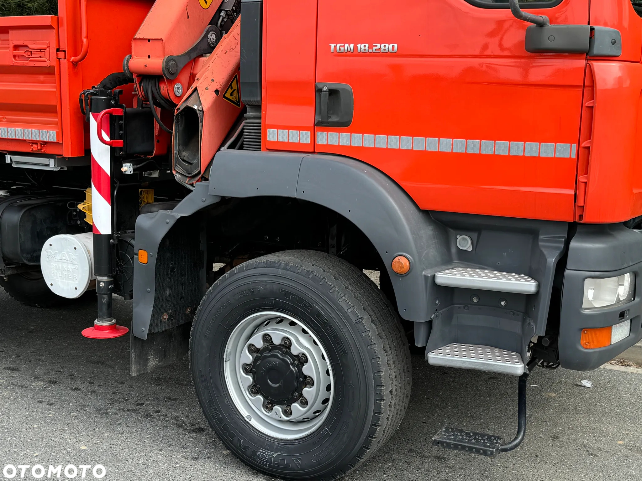 MAN TGM 18-280 MAN 4x4 HDS PALFINGER 105 KIPER WYWROTKA MEILLER BARDZO DOBRY STAN - 5