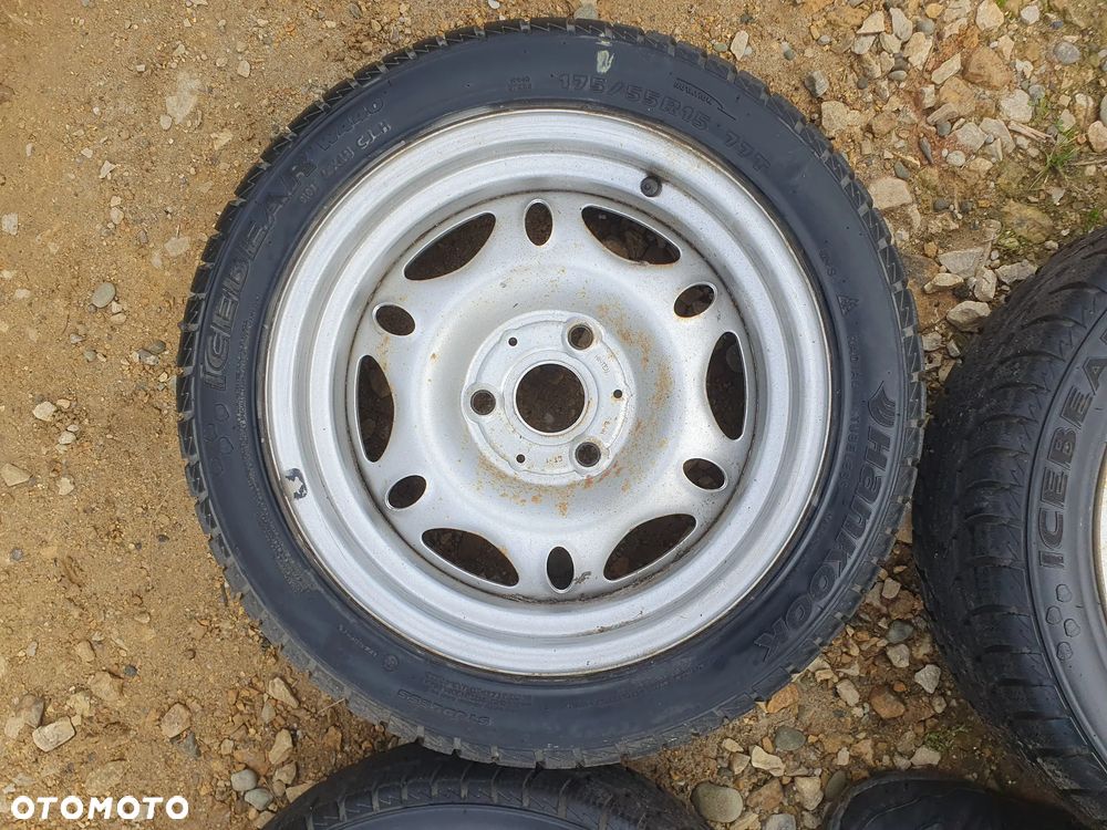 SMART FORTWO 4X KOŁA FELGI 15" 3x112 OPONY ZIMOWE HANKOOK KOMPLET KÓŁ 175/55 145/65 - 2