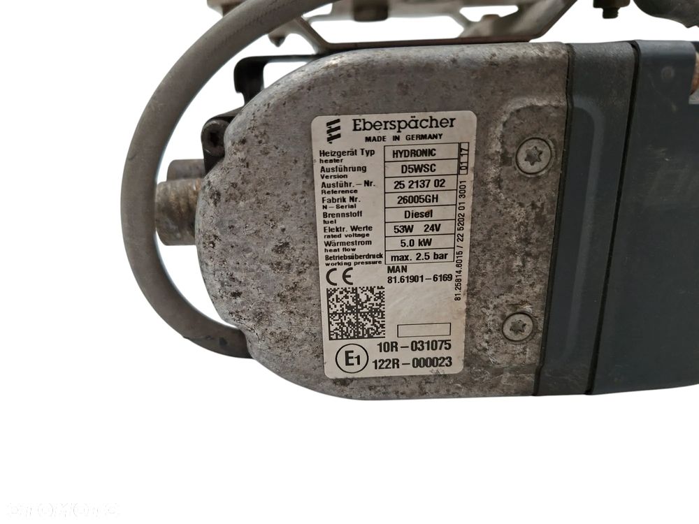 OGRZEWANIE POSTOJOWE EBERSPACHER D5WSC MAN TGX TGS EURO 6 81619016169 - 6