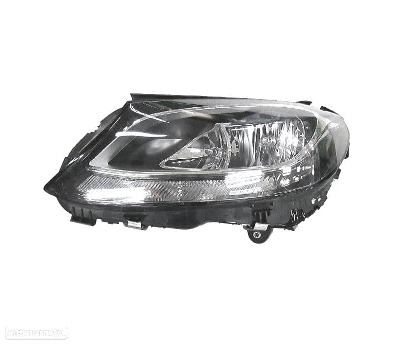 FAROL ESQ MERCEDES CLASSE C W205 14-18 LED LUZ DIURNA FUNDO PRETO - 1