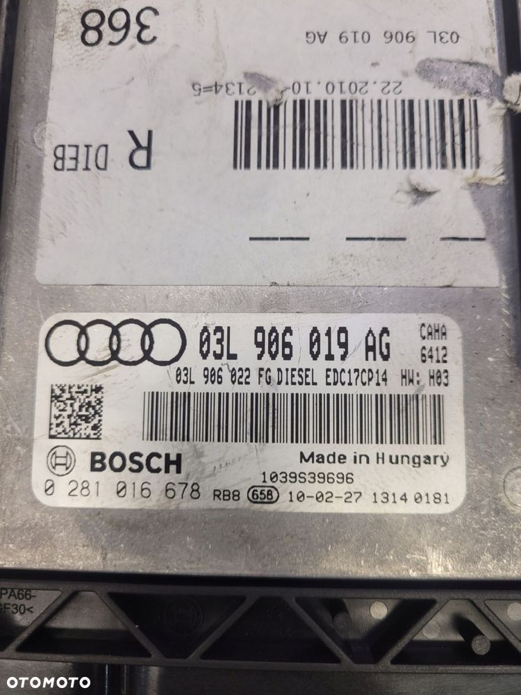 KOMPUTER STEROWNIK SILNIKA AUDI 2.0 TD 03L906019AG - 3