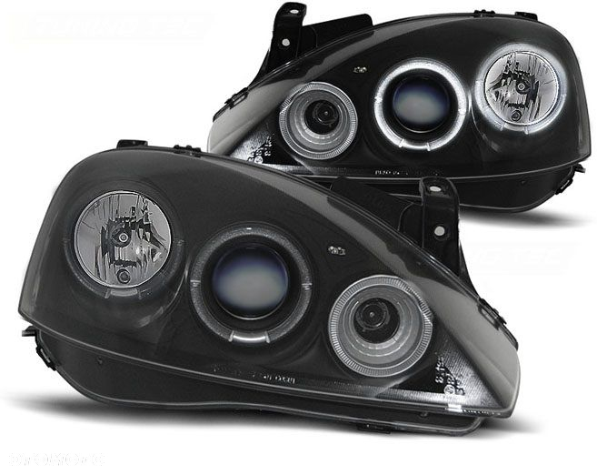 Lampy Reflektory OPEL CORSA C 00-06 RINGI LED - 2