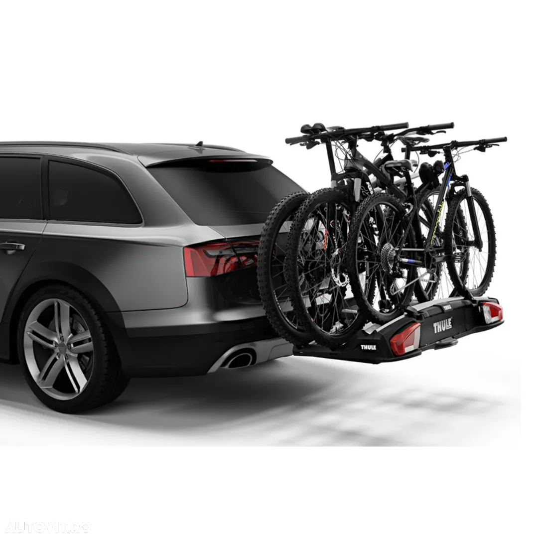 Suport 3(4) biciclete Thule VeloSpace 939 XT3 cu prindere pe carligul de remorcare (13pini)+Adaptor 9381 pentru biciclete Thule VeloSpace XT pentru cea de-a 4 bicicleta,Nou_cu Factura & Garantie,PRET BF - 11