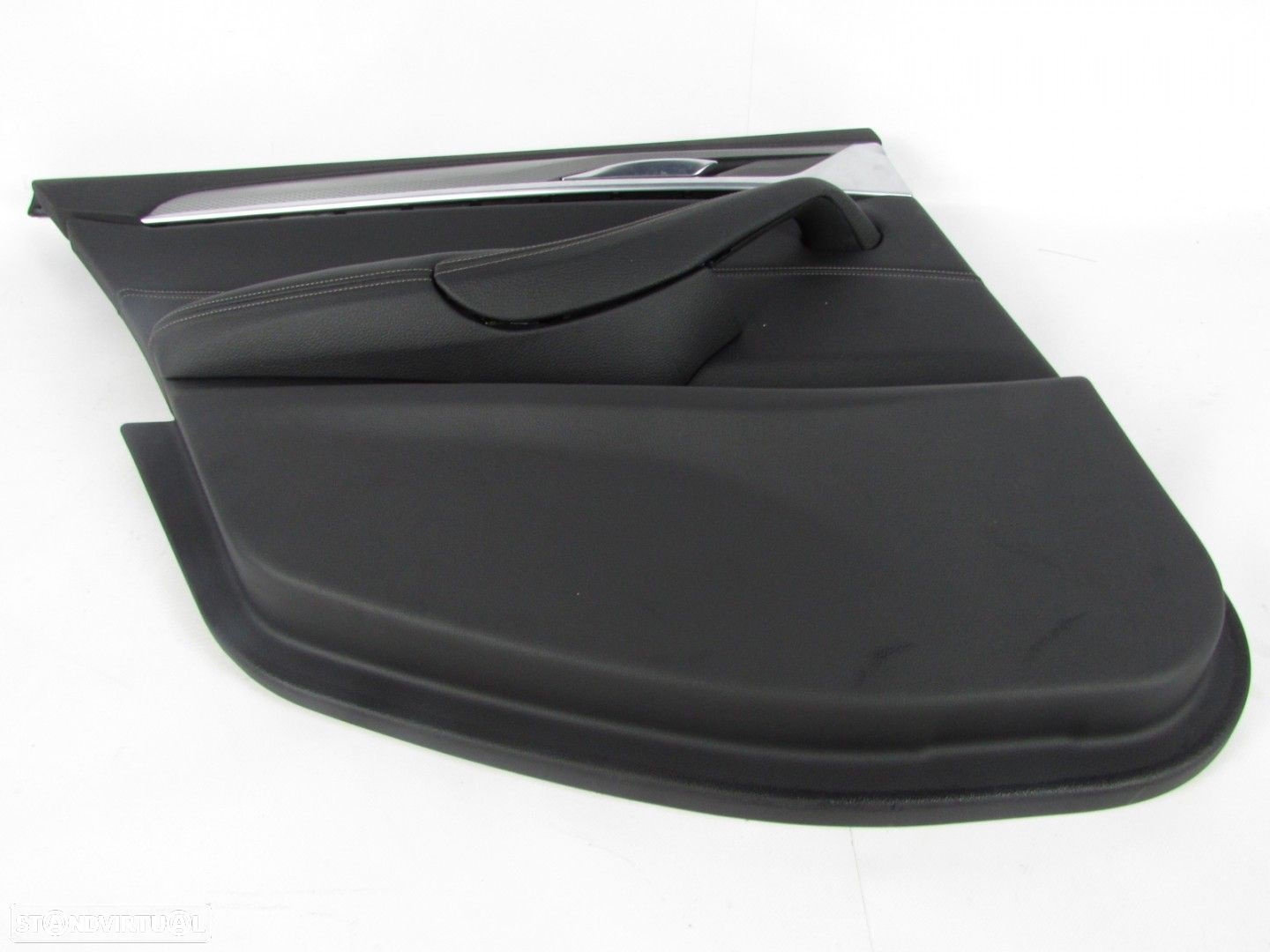 Forra da porta EM PELE PRETA Esquerdo/Trás Seminovo/ Original BMW 5 (G30, F90)/B... - 2