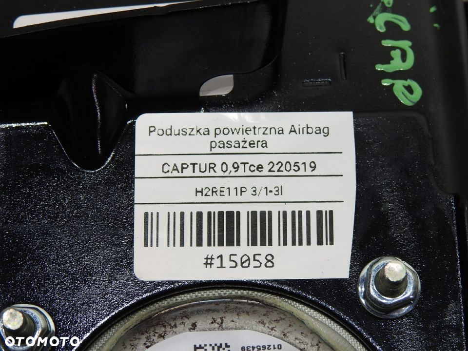 PODUSZKA AIRBAG PASAŻERA RENAULT CAPTUR I - 8