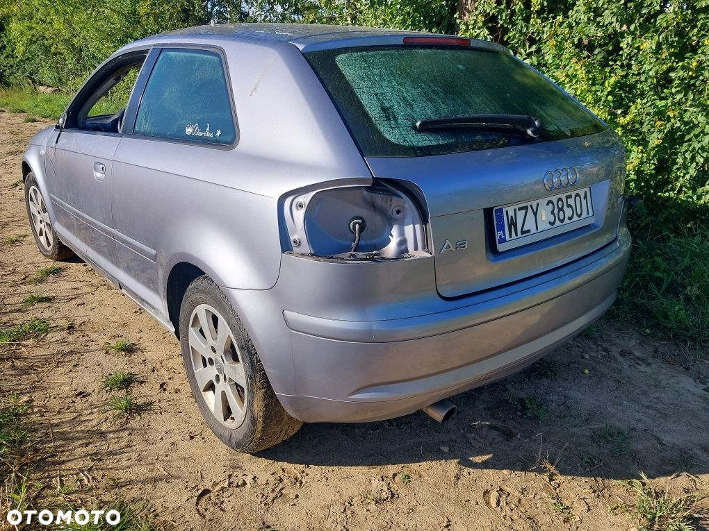 Zderzak tył audi a3 8p 3 drzwi kolor ly7h lusterko listwa drzwi błotni - 3