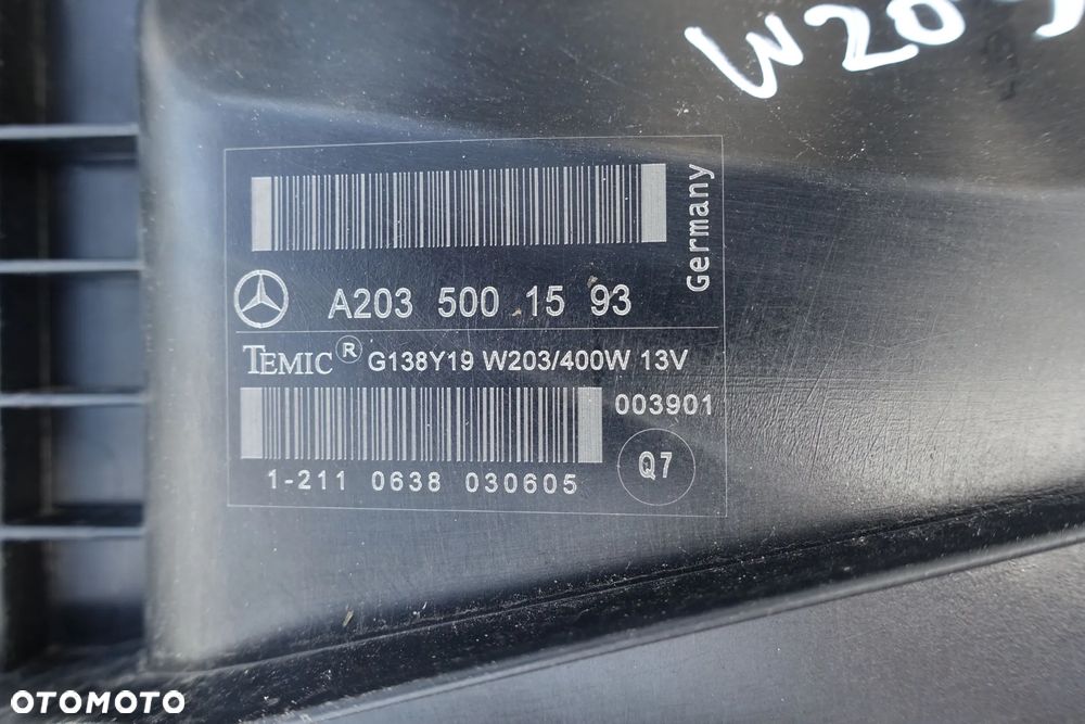 WENTYLATOR INTERCOOLER MERCEDES W203 2.2 CDI - 12