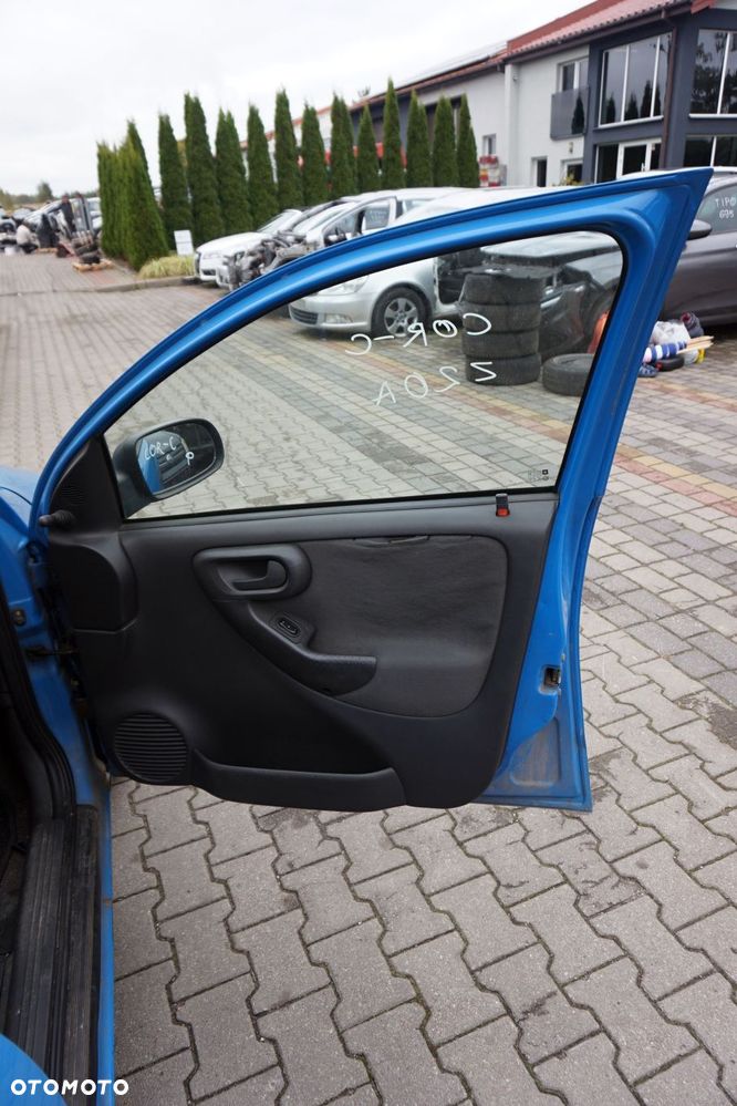 DRZWI PRZEDNIE PRAWE CORSA C III 5D HB Z20A  NIEBIESKI OPEL 1999-2003 - 8