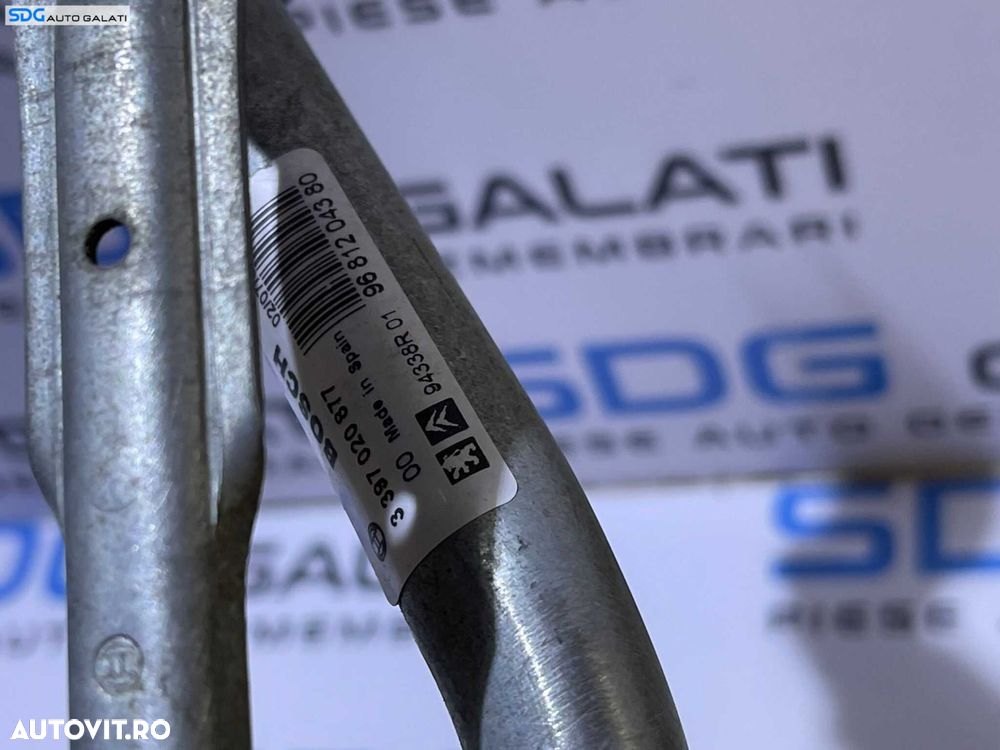 Ansamblu Brat Brate cu Motoras Stergator Stergatoare Parbriz Peugeot 207 CC Cabrio Decapotabil 2006 - 2015 Cod 0390241970 3397020877 9681204380 - 5