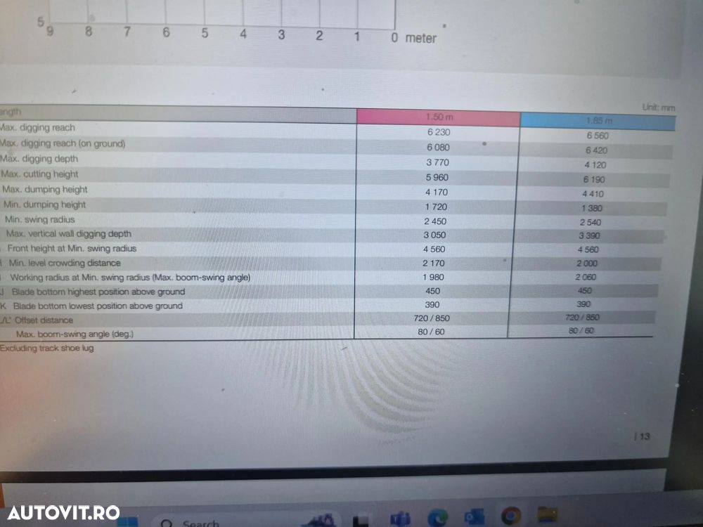 Hitachi ZX65, 6,5tone, 2025, NOU, 66.900 EUR+Tva, PROMOTIE CUPLA RAPIDA+3 CUPE NOI, Aer cond, Inst picon, Ad sapare 4,5m, latime 2m, inaltime 2,55m, posibilitate leasing 5 ani, SUPER PRET 66.900 EUR+Tva - 40