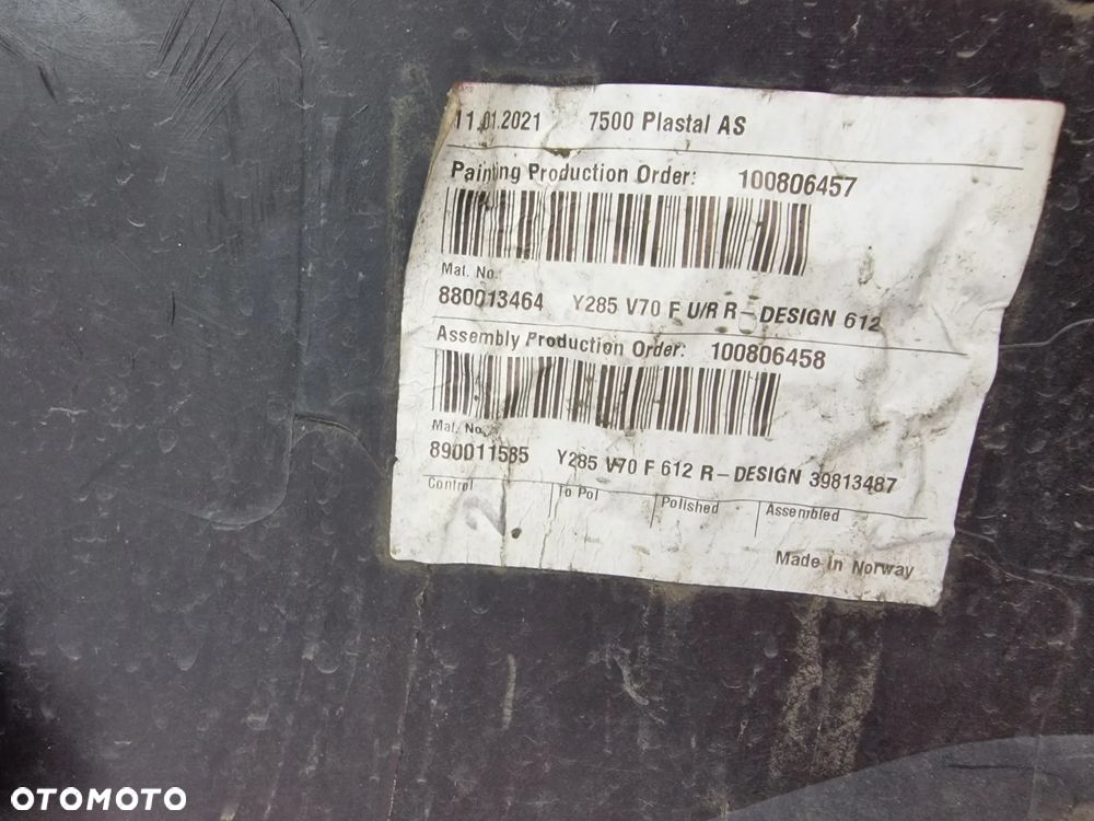 VOLVO V70 07- ZDERZAK PRZEDNI PRZÓD , NR 30678623 , NR AUKCJI NZ891 - 28