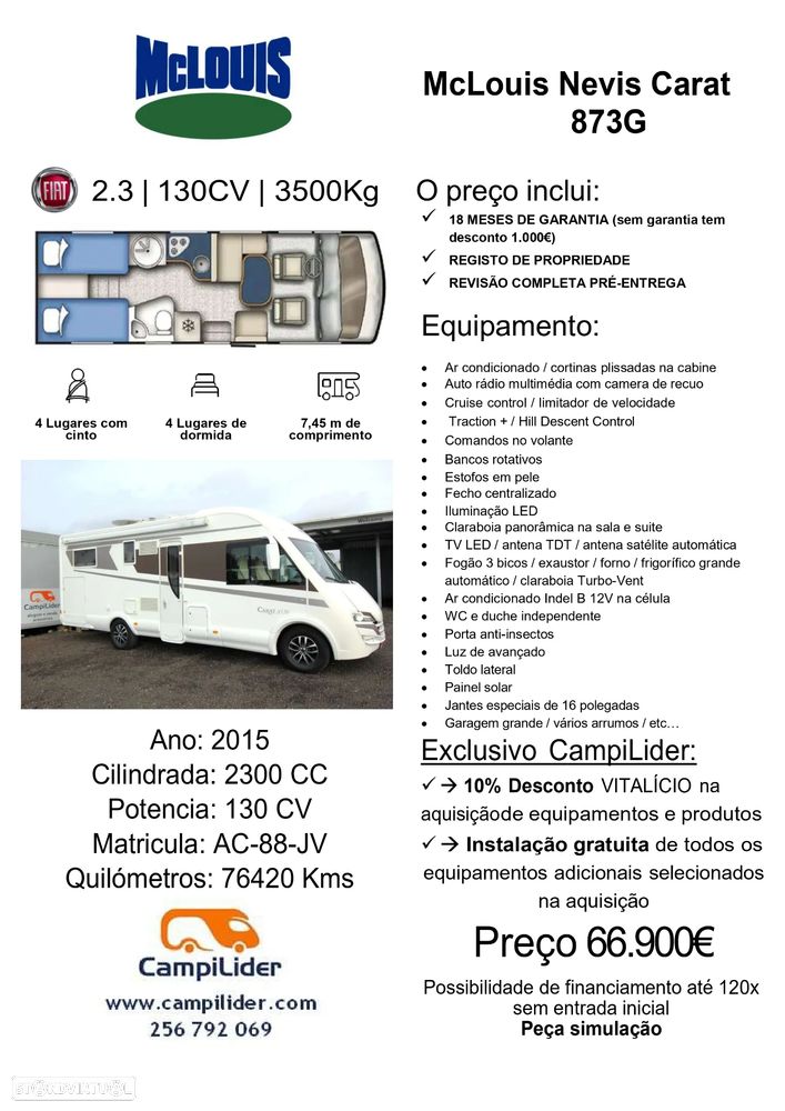 McLouis Nevis CARAT 873G *CAMAS GÉMEAS+BASCULANTE* - 34