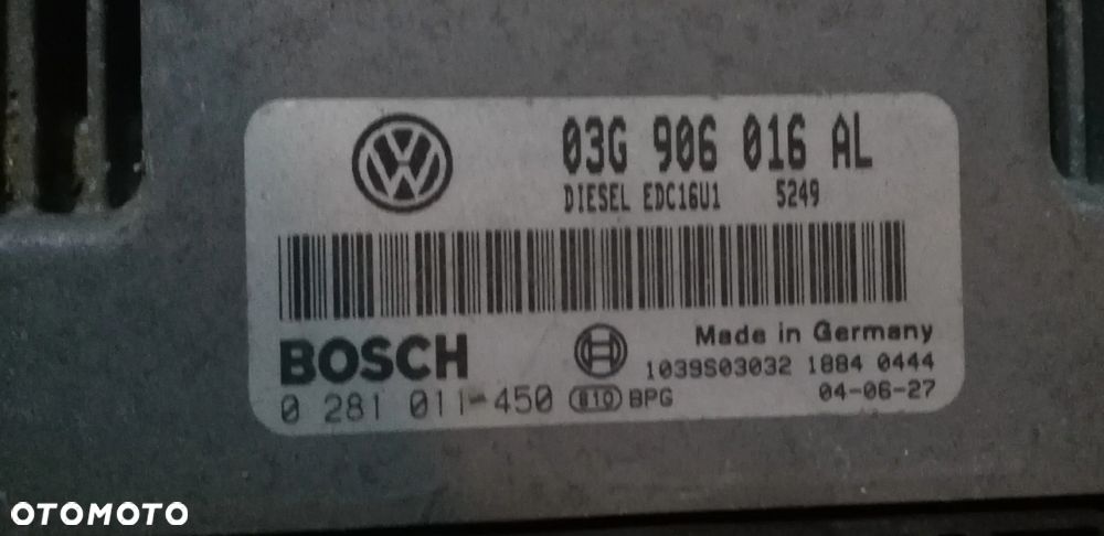 zestaw do odpalania komputer stacyjka imo vw touran 2,0 d. - 2