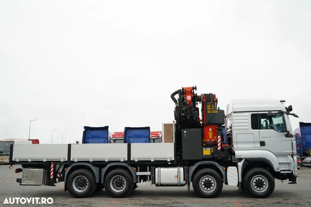 MAN TGS 41.480 / 8X6 / CUTIE + HDS PALFINGER PK 92002-SH F + FLY JIB 170 E / REACH 34 M / ÎNCĂRCARE MAX. 26.000 KG / RADIOCOMANDĂ / 5 SUPORTURI / 7 FUNCȚII / FULL SERVICE MAN / FULLINGER - 11