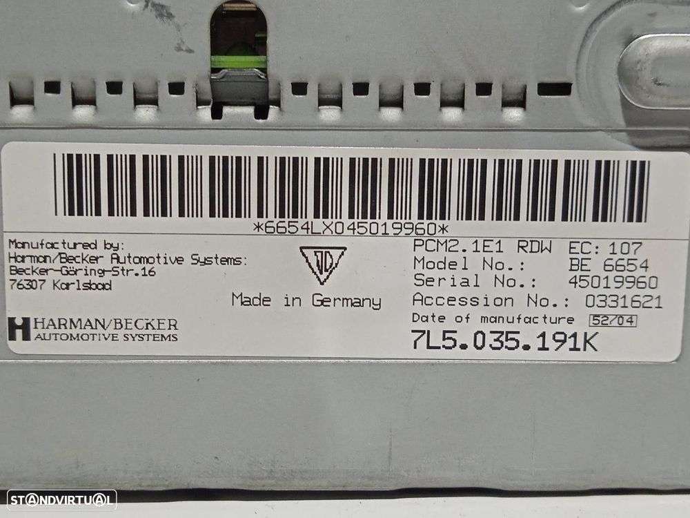 SISTEMA AUDIO / RADIO CD PORSCHE CAYENNE 2005 -7L5035191K - 3