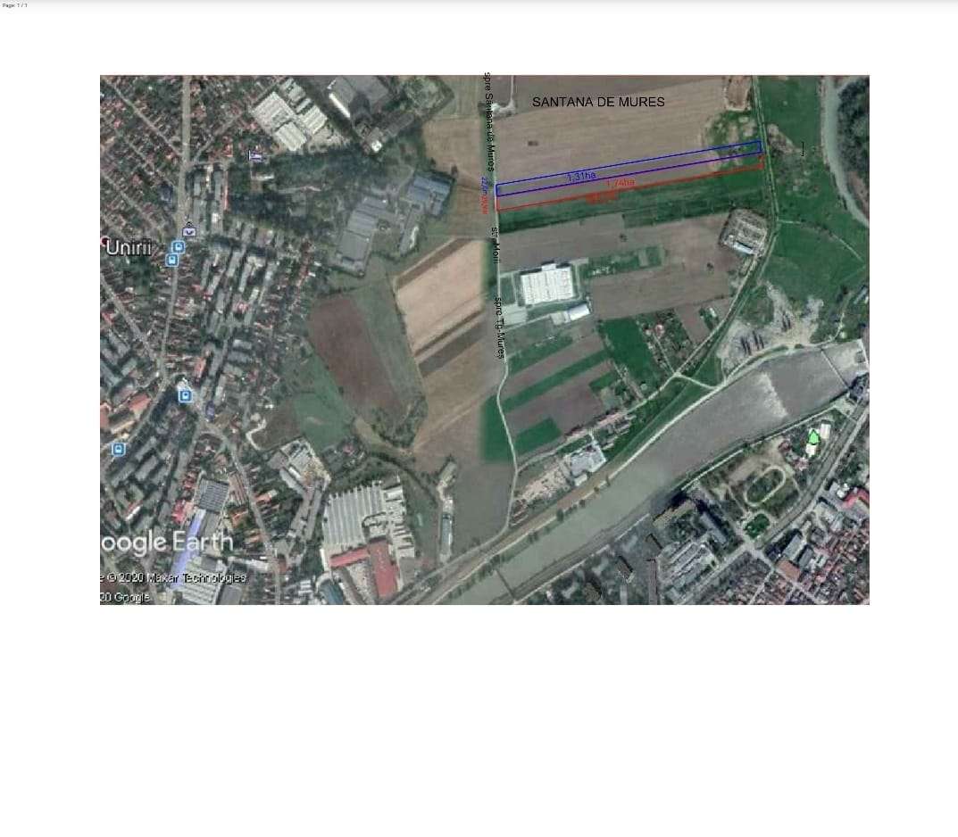 De vanzare teren intravilan industrial cu PUZ, Santana de Mures. - Imagine principală: 2/3