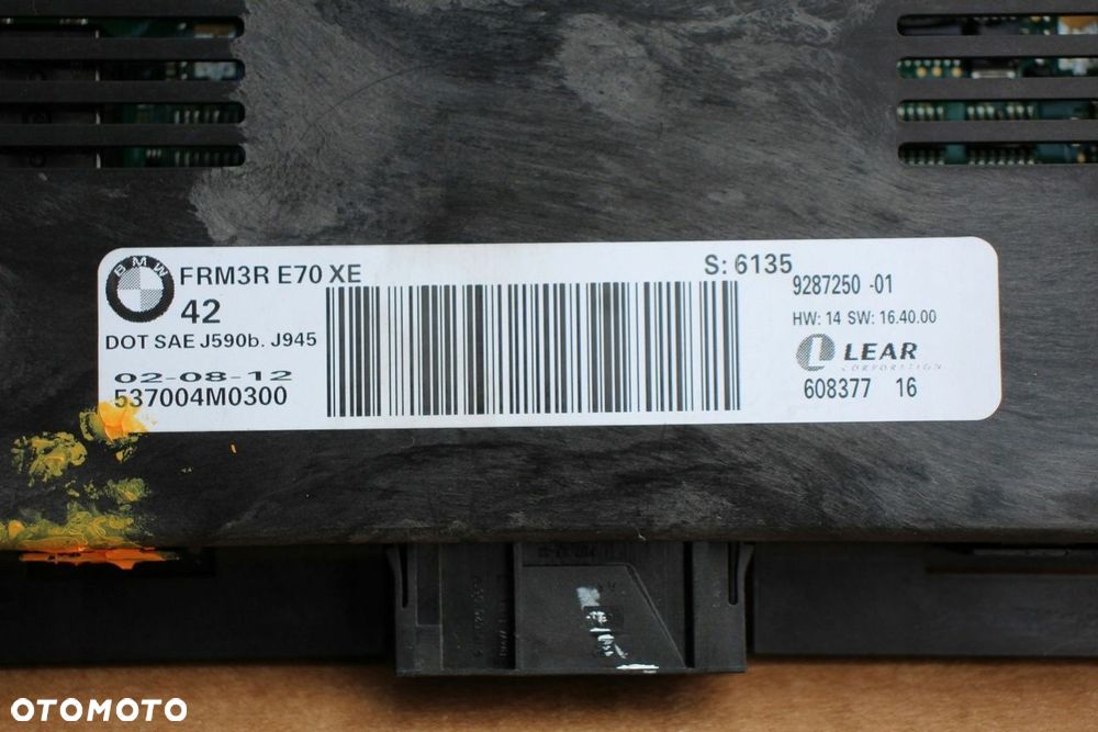 Moduł sterownik świateł BMW X5 e70 LCI FRM3R XE SW:16.40.00 9287250 (4329) - 2