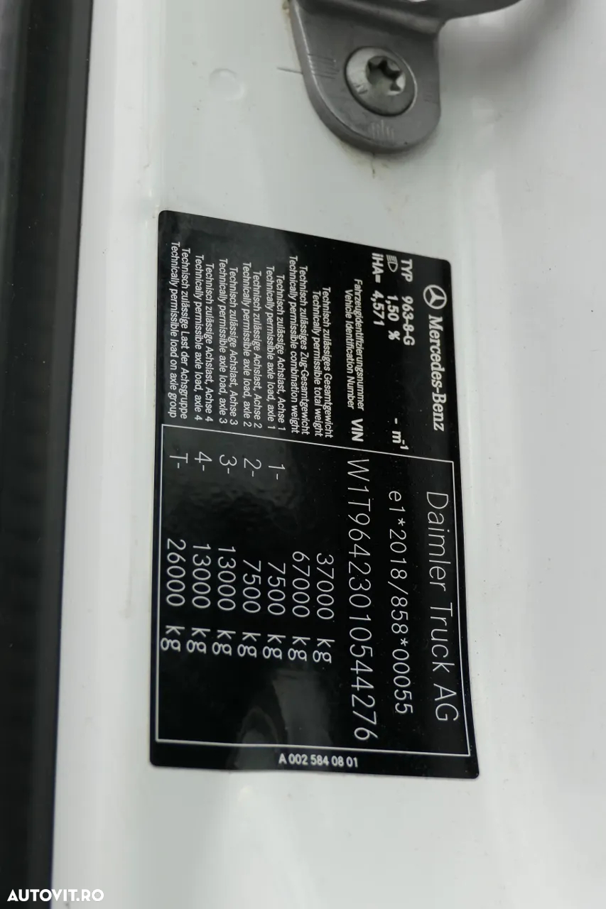 Mercedes-Benz AROCS 3246 / 8x4 / BASCULANTE / BASCULANTE SPATE / EURO 6 / PNEURI 100% - 35