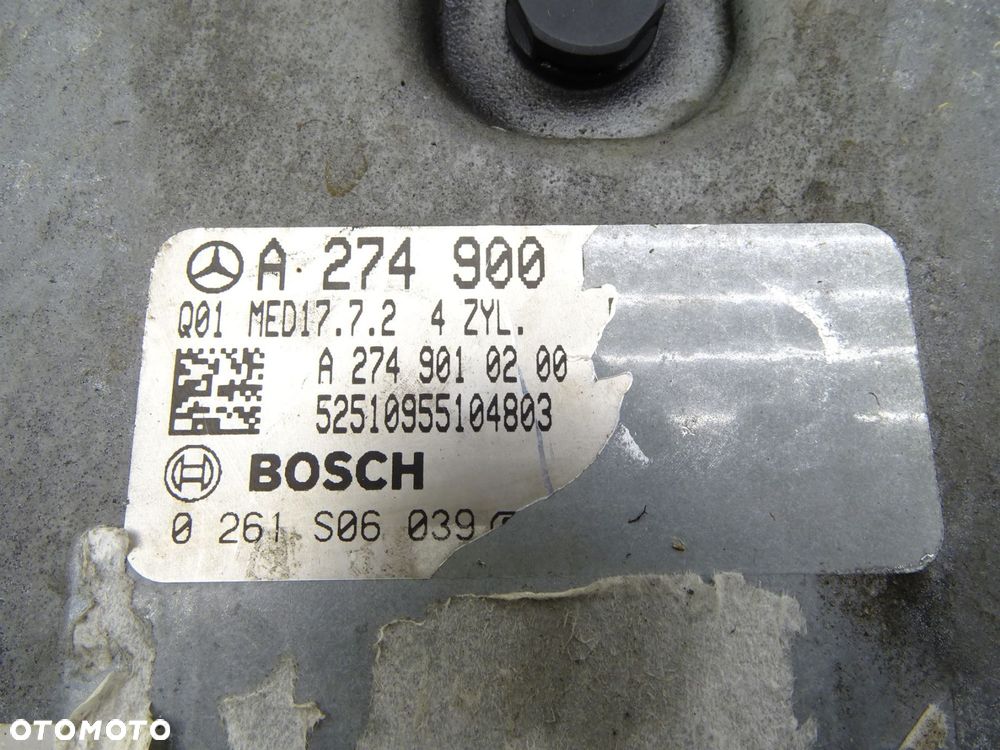 Komputer silnika sterownik 274910 0261s06039 mercedes c180 w204 1.6 cgi - 4