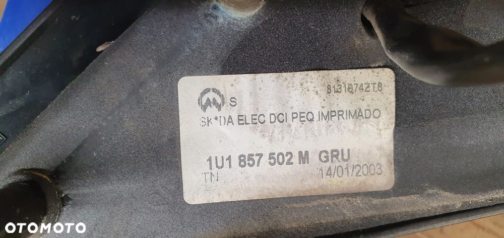 Lusterko zewnętrzne prawe 5pin 5 pinów Europa Skoda Octavia I 1U1857502M - 8