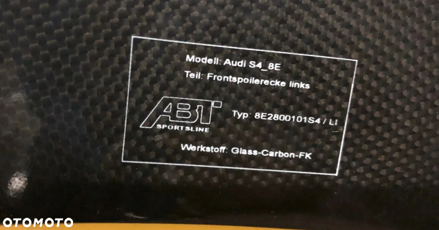 Audi A4 S4 B6 8E ABT tuning zderzak przód carbon - 8