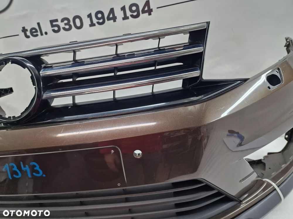 VW CADDY 2K5 ALLTRACK 15- ZDERZAK PRZEDNI PRZÓD BRĄZOWY NA 6XPDC 6X PDC + SPRYSKI , POSIADA ATRAPĘ / GRILL + KRATKA ŚRODKOWA ORAZ SPOJLER , NR 2K5807221K , NR AUKCJI NZ1343 - 14