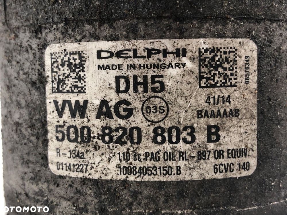 SPRĘŻARKA KLIMATYZACJI  SEAT LEON (5F1) 2012 - 2022 1.6 TDI 77 kW [105 KM] olej napędowy 2012 - - 5