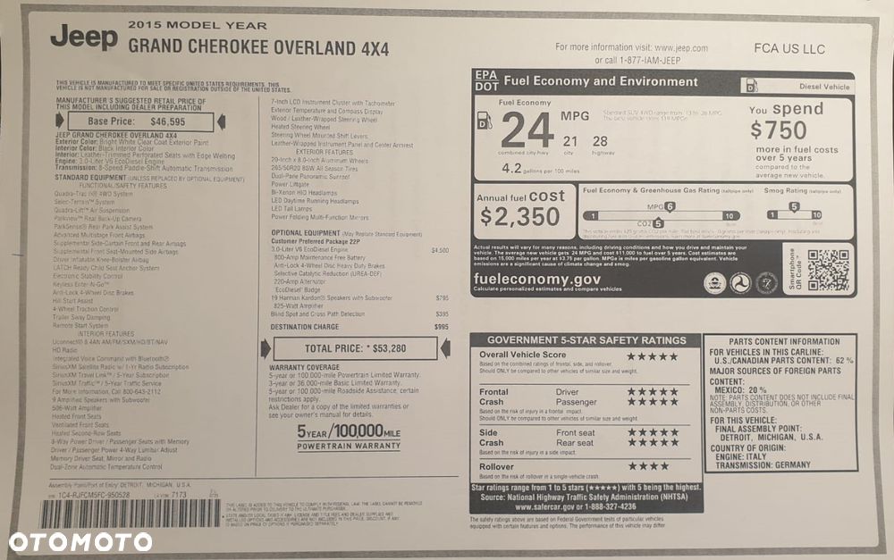 Jeep Grand Cherokee 3.0I Multijet Overland - 8