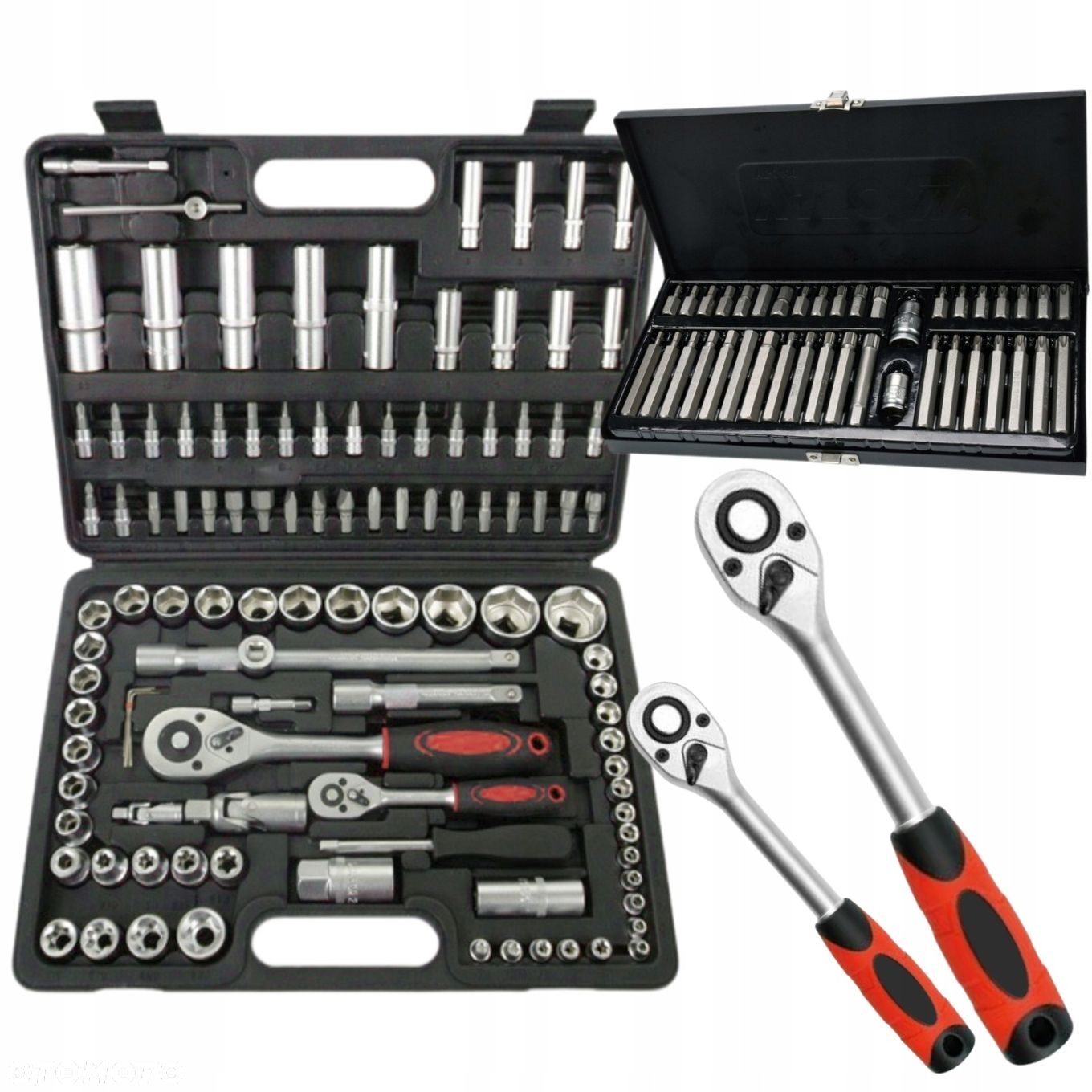 ZESTAW NARZĘDZIOWY 108el KLUCZY NASADOWE 2 GRZECHOTKI YATO BITY 40el TORX - 11