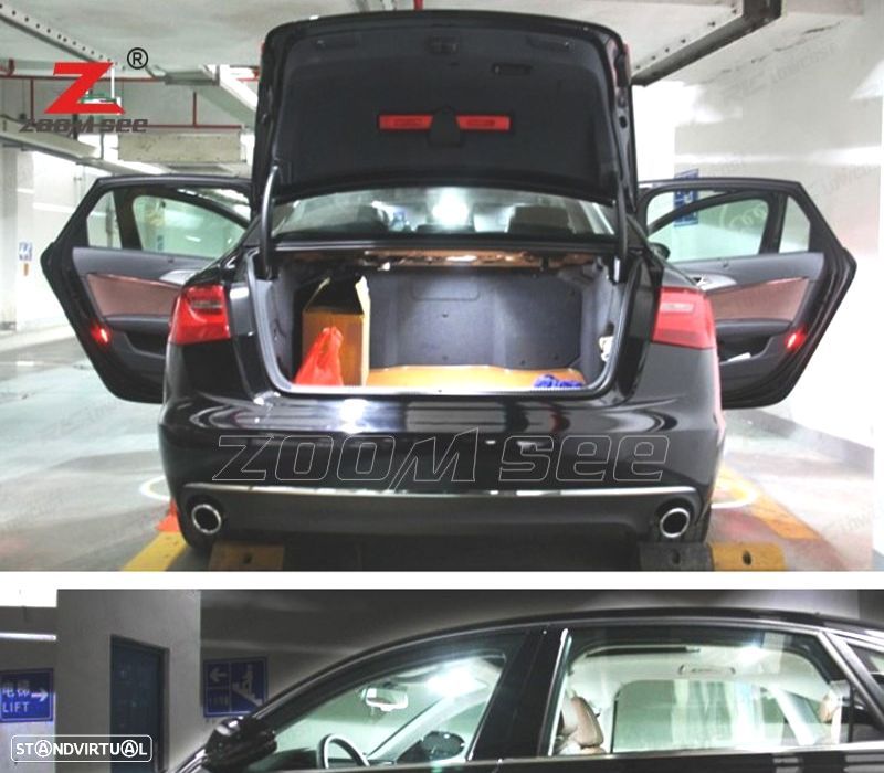 KIT COMPLETO DE 19 LÂMPADAS LED INTERIOR PARA AUDI A6 S6 RS6 C7 AVANT WAGON 2012 + - 3