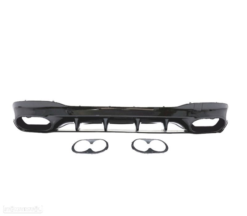 DIFUSOR MERCEDES CLASE CLA W118 AMG 19- LOOK AMG CLA45 PRETO BRILHANTE - 2
