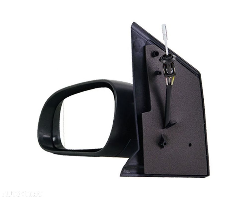 Oglinda exterioara VW Polo (9N3) Hatchback 04.2005-08.2009 stanga/dreapta Crom Asferica, manuala Fara Incalzire, carcasa neagra, cu semnalizare - 2