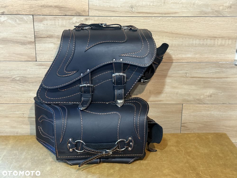 sakwy skórzane motocyklowe honda yamaha suzuki kawasaki - 1