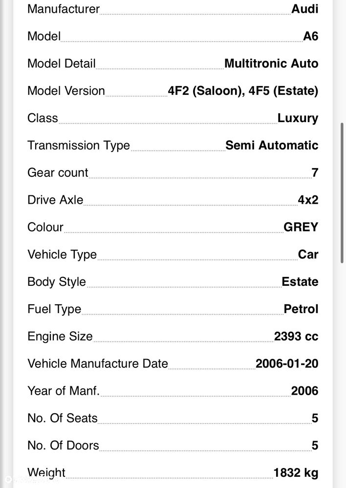SKRZYNIA BIEGÓW AUTOMATYCZNA A6 C6 2.4 V6 HSX MULTITRONIC AUDI 2004-2008 - 4