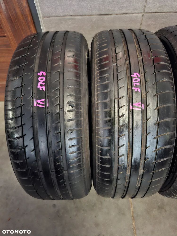 Alufelgi koła Volkswagen Golf VI rok 2011 rozmiar 16/ ET46 / 6,5J / 5x112 / 57,1 z oponami 205/55/R16 bieżnik opon 2x6 mm  2x5 mm nr 1k0601025BM - 4